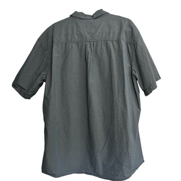 prAna Park Hill Button Shirt XXL Standard Fit Short Sleeve Organic Cotton Green - Picture 7 of 9